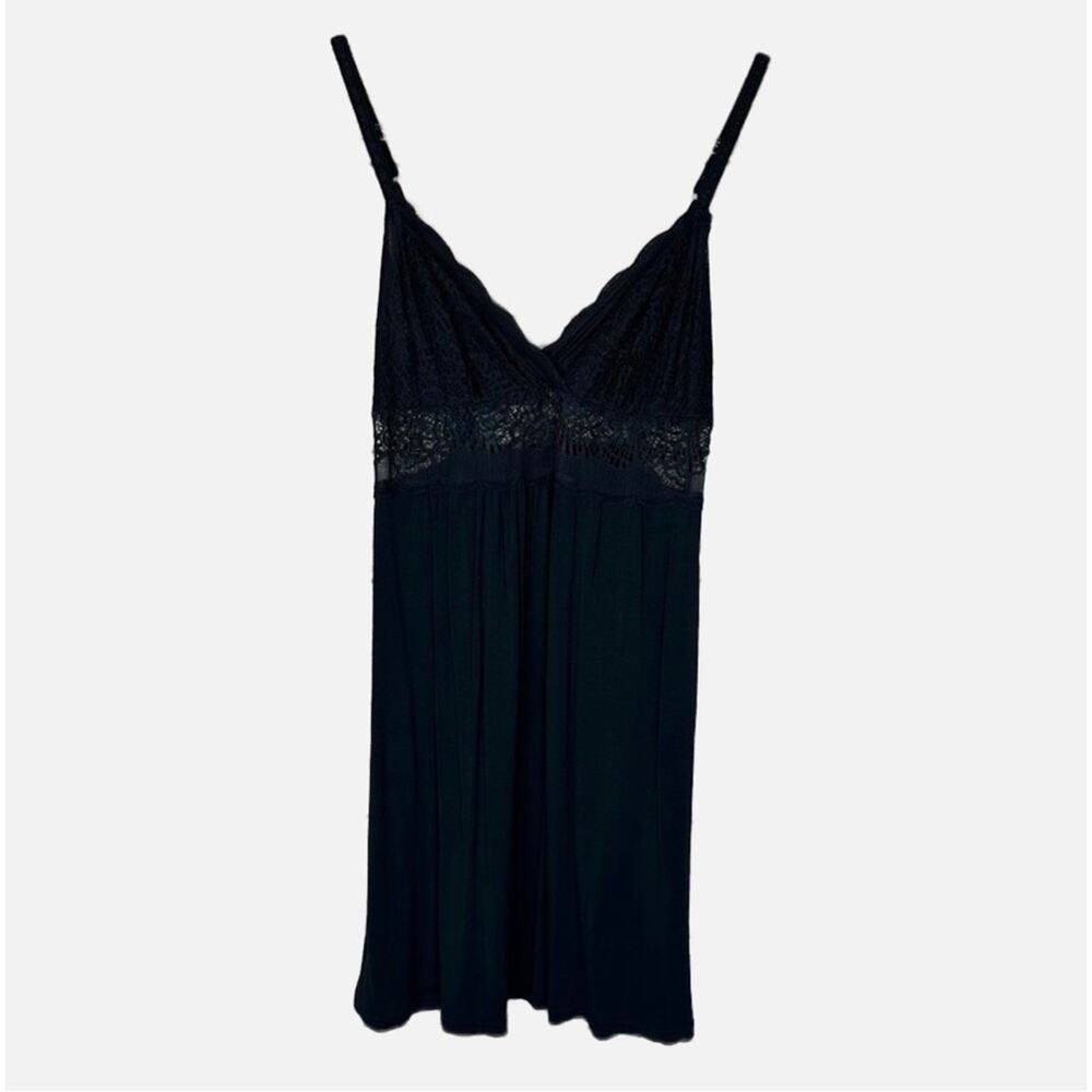 Natori Josie Extra Soft Nightie/ Negligee - BLACK